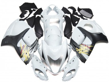 Carena Moto Suzuki GSXR 1300 2008-2020 - Lucido Bianco Argento Stile Fabbrica