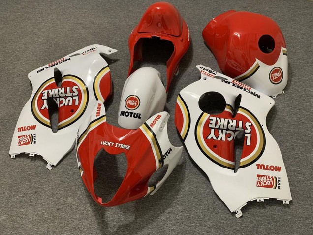 Carena Moto Suzuki GSXR 1300 1996-2007 - Bianco Rosso Lucky Strike