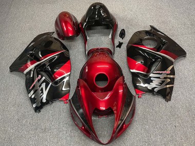 Carena Moto Suzuki GSXR 1300 1996-2007 - Rosso Bordeaux Nero Stile Fabbrica