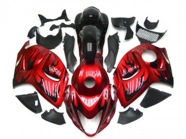 Carena Moto Suzuki GSXR 1300 2008-2020 - Rosso Nero Fiamma Fabbrica