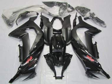 Carena Moto Kawasaki ZX10R 2011-2015 - Nero Lucido Nero Opaco Rosso Decal Fabbrica