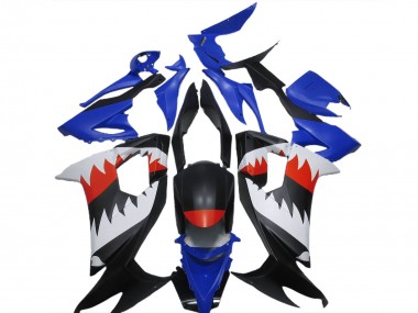 Carena Moto Kawasaki ZX10R 2008-2010 - Blu Nero Bianco Rosso Squalo Fabbrica
