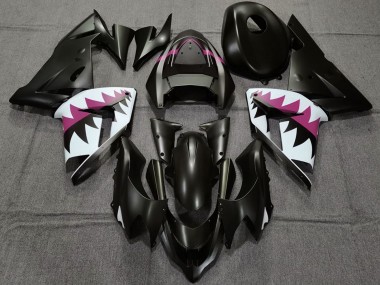 Carena Moto Kawasaki ZX10R 2004-2005 - Nero Opaco Rosa Squalo Fabbrica