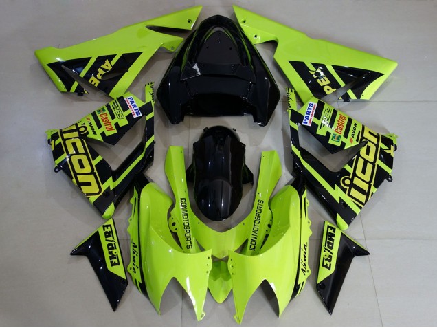 Carena Moto Kawasaki ZX10R 2004-2005 - Alta Visibilità Giallo