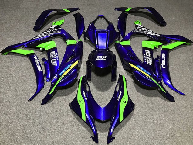 Carena Moto Kawasaki ZX10R 2016-2020 - Blu Profondo Verde Trick Star Eva Corsa