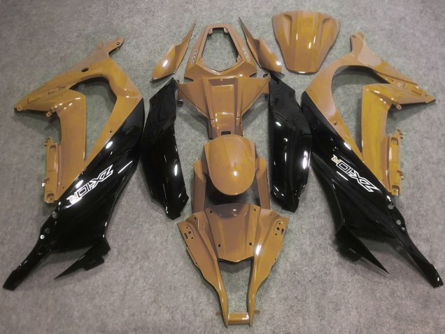 Carena Moto Kawasaki ZX10R 2016-2020 - Abbronzatura del Deserto Nero Lucido