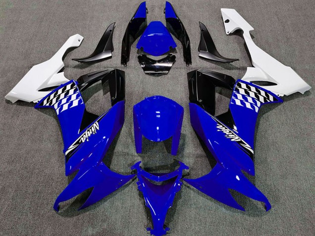 Carena Moto Kawasaki ZX10R 2008-2010 - Bianco Blu Nero