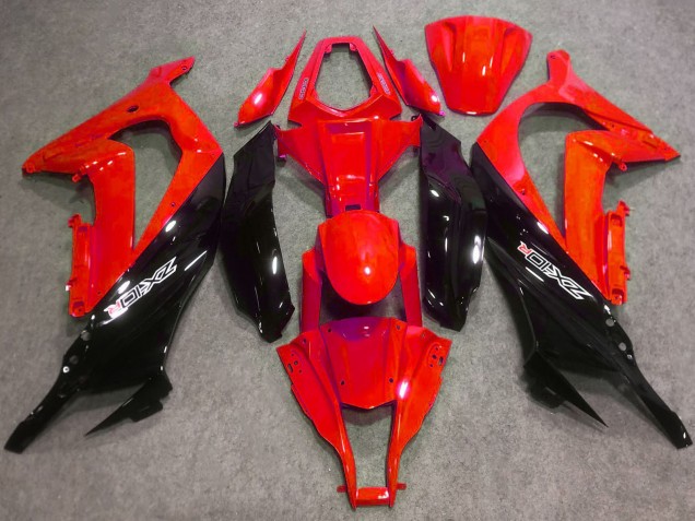 Carena Moto ABS Kawasaki ZX10R 2016-2020 - Rosso Nero Lucido