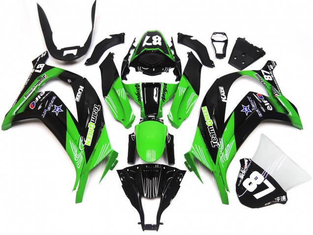 Carena Moto Kawasaki ZX10R 2016-2020 - Verde Nero Lucido Team Verde Stella 87