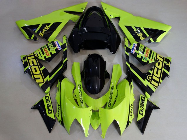 Carena Moto Kawasaki ZX10R 2004-2005 - Alta Visibilità Giallo Nero