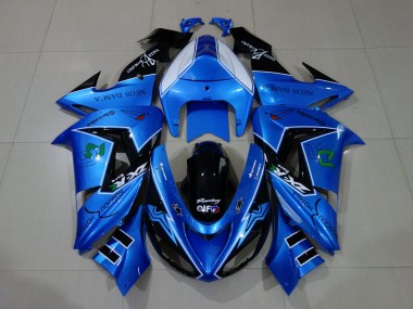 Carena Moto Kawasaki ZX10R 2006-2007 - Blu Liquido Nero Lucido Fabbrica