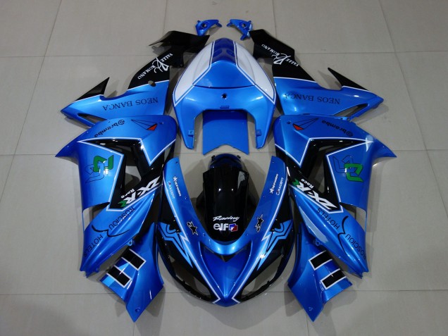 Carena Moto Kawasaki ZX10R 2006-2007 - Blu Liquido Nero Lucido