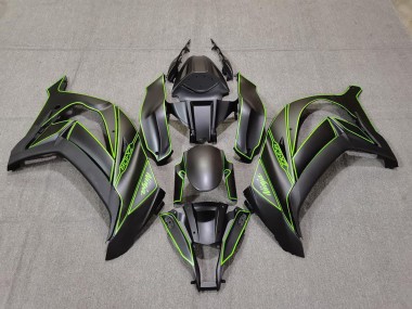 Carena Moto Kawasaki ZX10R 2011-2015 - Nero Opaco Verde Linea Fabbrica