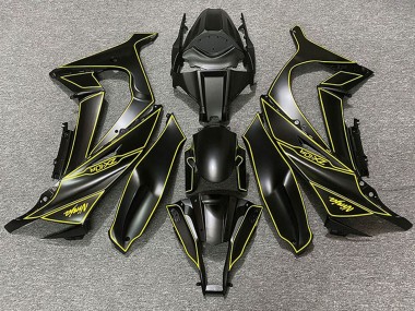 Carena Moto Kawasaki ZX10R 2011-2015 - Nero Opaco Giallo Linea Fabbrica