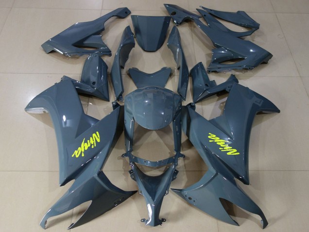 Carena Moto Kawasaki ZX10R 2008-2010 - Grigio Nardo Scuro Alta Visibilità Giallo