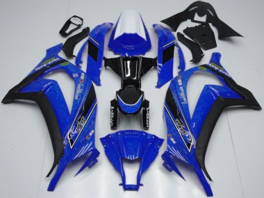 Carena Moto Kawasaki ZX10R 2011-2015 - Bianco Blu Nero Lucido OEM Stile Fabbrica