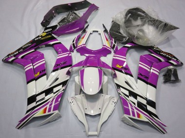 Carena Moto Kawasaki ZX10R 2011-2015 - Viola Nero Bianco Giallo Fabbrica