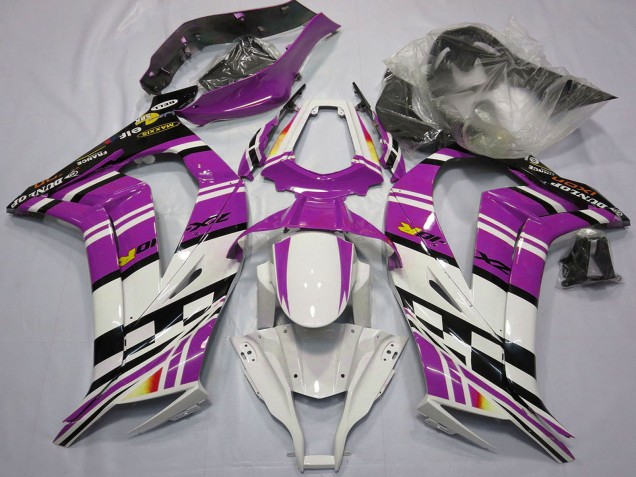 Carena Moto Kawasaki ZX10R 2011-2015 - Viola Nero Bianco Giallo