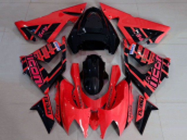 Carena Moto Kawasaki ZX10R 2004-2005 - Rosso Nero Logo