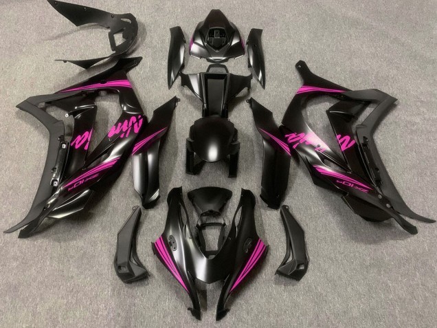 Carena Moto Kawasaki ZX10R 2016-2020 - Nero Opaco Rosa Ninja