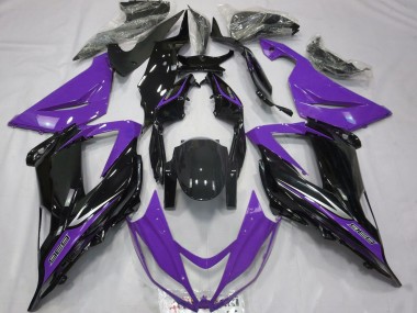 Carena Moto Kawasaki ZX6R 2013-2018 - Viola Nero Lucido Fabbrica
