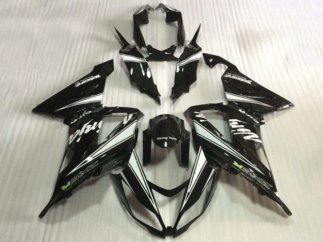 Carena Moto Kawasaki ZX6R 2013-2018 - Nero Lucido Bianco
