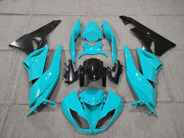 Kit Carena Moto Kawasaki ZX6R 2009-2012 - Blu Nero Lucido