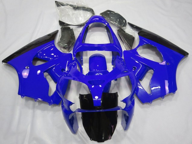 Carena Moto Kawasaki ZX6R 2000-2002 - Blu Nero Lucido