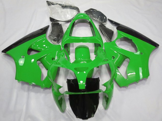 Carena Moto Kawasaki ZX6R 2000-2002 - Verde Nero Lucido
