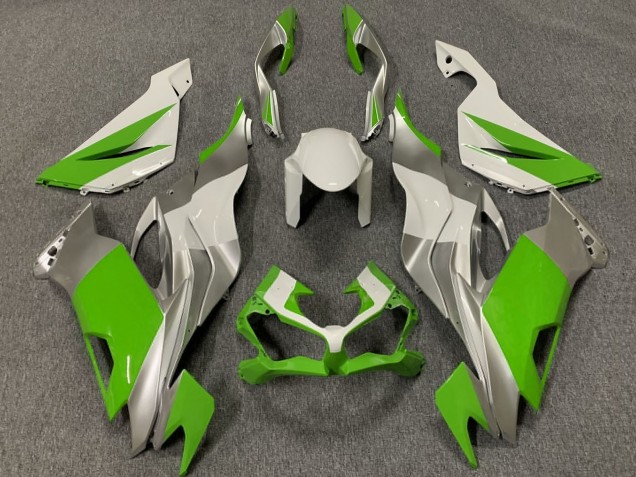 Carena Moto Kawasaki ZX6R 2019-2022 - Bianco Argento Verde