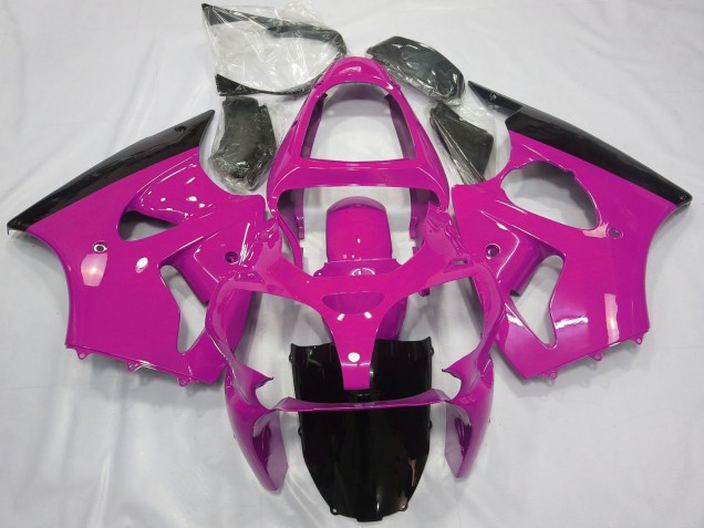 Carena Moto Kawasaki ZX6R 2000-2002 - Rosa Nero Lucido