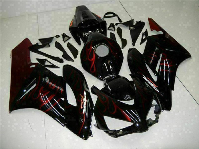 Carena Moto Honda CBR1000RR 2004-2005 - Nero Lucido Rosso Fiamma