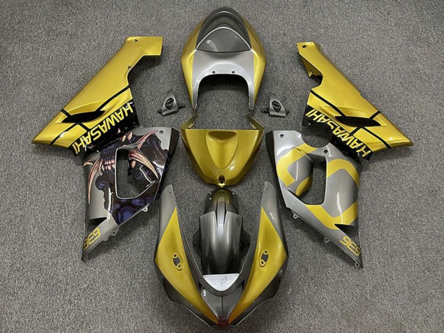 Carena Moto Kawasaki ZX6R 2005-2006 - Oro Argento