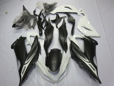 Carena Moto Kawasaki ZX6R 2013-2018 - Bianco Nero Opaco Fabbrica