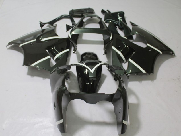 Carena Moto Kawasaki ZX6R 2000-2002 - Nero Lucido Bianco