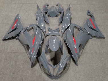 Carena Moto Kawasaki ZX6R 2013-2018 - Nardo Grigio Rosso Fabbrica