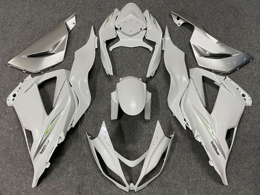 Carena Moto Kawasaki ZX6R 2013-2018 - Bianco Perla Verde Fabbrica