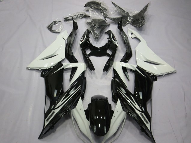 Carena Moto Kawasaki ZX6R 2013-2018 - Bianco Nero Lucido