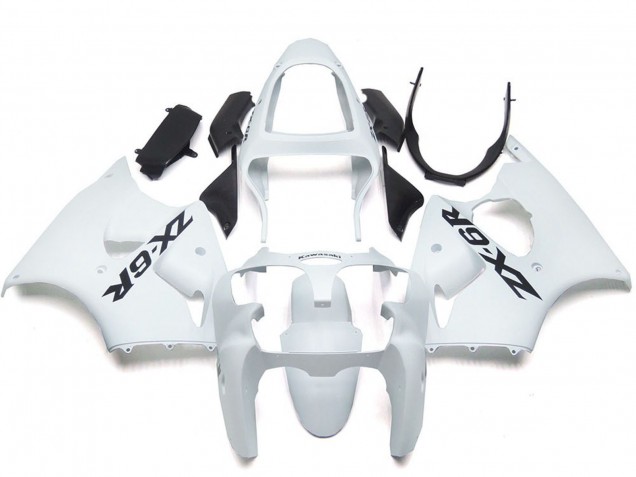 Carena Moto Kawasaki ZX6R 2000-2002 - Lucido Bianco