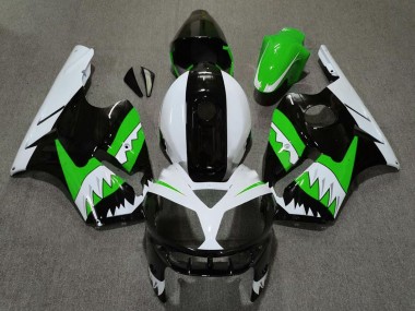 Carena Moto Kawasaki ZX12R 2002-2006 - Verde Nero Bianco Squalo Fabbrica