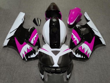 Carena Moto Kawasaki ZX12R 2002-2006 - Rosa Nero Bianco Squalo Fabbrica