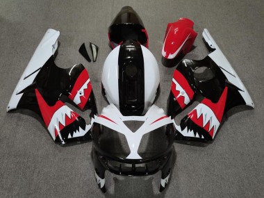 Carena Moto Kawasaki ZX12R 2002-2006 - Rosso Nero Bianco Squalo Fabbrica