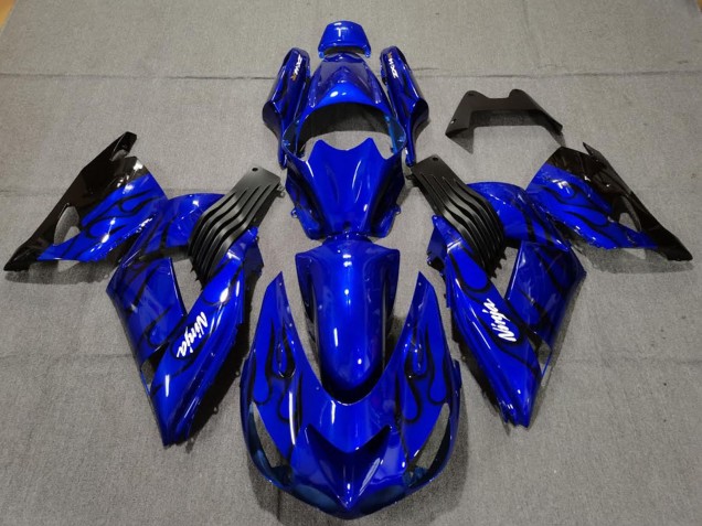 Carena Moto Kawasaki ZX14R 2006-2011 - Blu Nero Fiamma