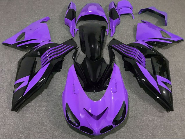 Carena Moto Kawasaki ZX14R 2006-2011 - Viola Nero Lucido