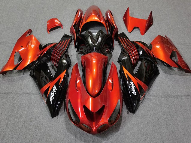Carena Moto Kawasaki ZX14R 2006-2011 - Rosso Nero Lucido
