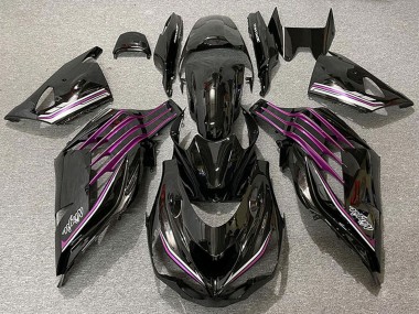Carene Moto Kawasaki ZX14R ZZR1400 2012-2024 - Nero Lucido Viola Fabbrica