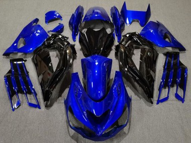 Carena Moto Kawasaki ZX14R ZZR1400 2012-2024 - Blu Nero Lucido Fabbrica