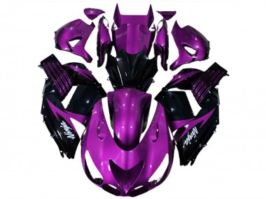 Carena Moto Kawasaki ZX14R 2006-2011 - Viola Nero Lucido Bianco Ninja Fabbrica