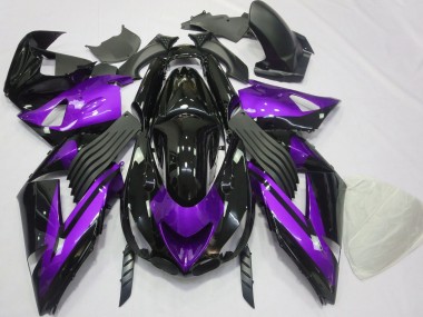 Carena Moto Kawasaki ZX14R 2006-2011 - Viola Nero Lucido Fabbrica