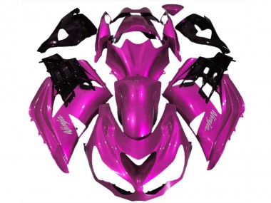 Carene Moto Kawasaki ZX14R ZZR1400 2012-2024 - Rosa Nero Fabbrica
